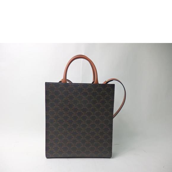 Celine Cabas Triumph Canvas Small Vertical Bag Black - Picture 2 of 6